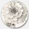 Designart - Indigold Grey Peonies I - Geometric Metal Circle Wall Art